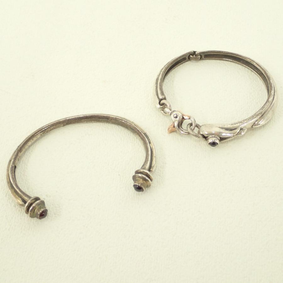 Arpege アルページュ 925 レッドストーン付 ブレスレット/バングル 計2