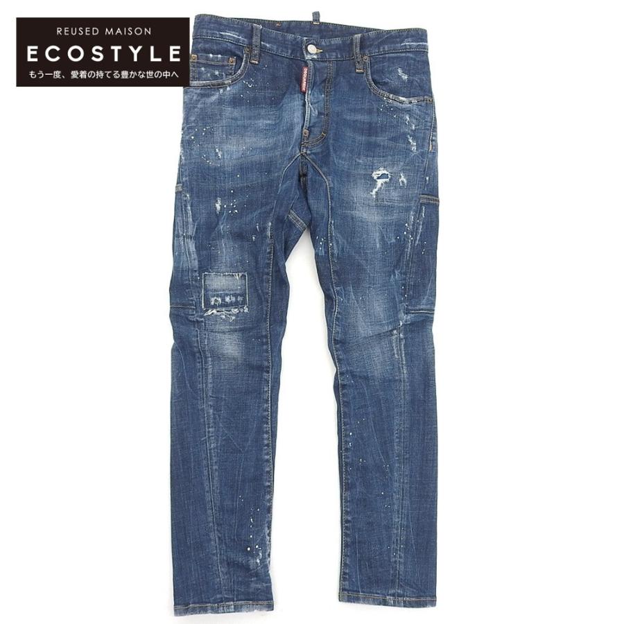 DSQUARED2 ディースクエアード TidyBikerJeans / ペイント加工 DSQUARED2 ディースクエアード TidyBikerJeans / ペイント加工