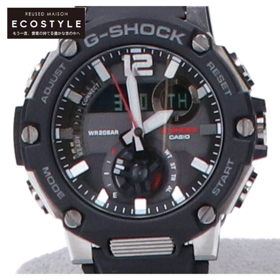 美品/ G-SHOCK ジーショック GST-B300-1AJF G-STEEL カーボン 