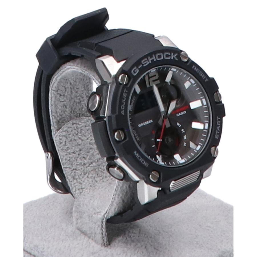 美品/ G-SHOCK ジーショック GST-B300-1AJF G-STEEL カーボン 
