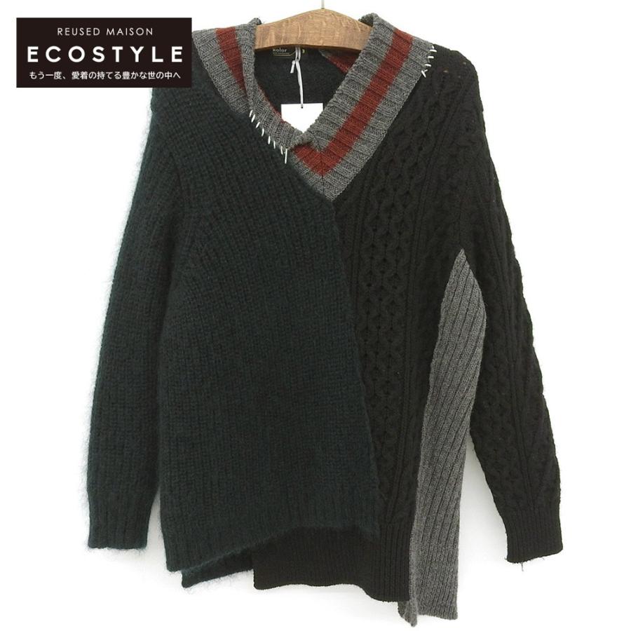 美品 kolor カラー ボリュームウール×キッドモヘア クレイジーパターン 