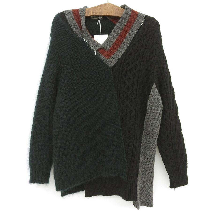 美品 kolor カラー ボリュームウール×キッドモヘア クレイジーパターン  