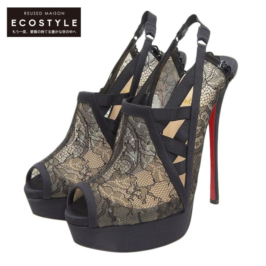 Christian Louboutin ブラック レース パンプス 37（Christian