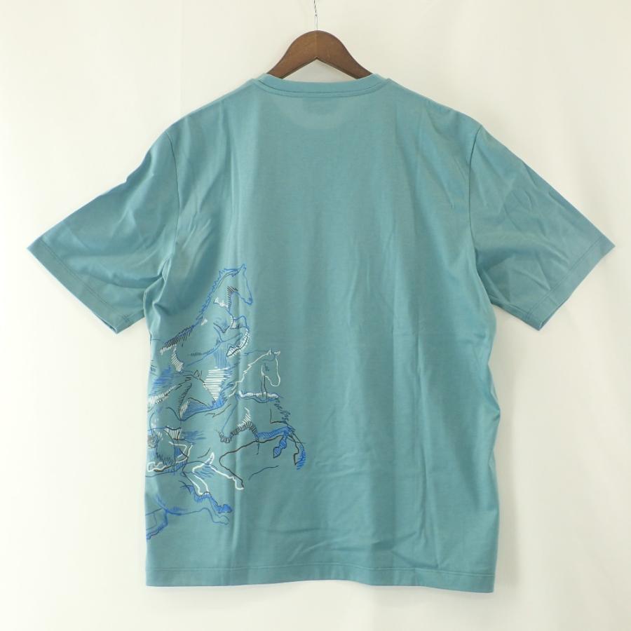 新品/国内正規 HERMES エルメス カヴァルカード プリント 半袖Tシャツ 