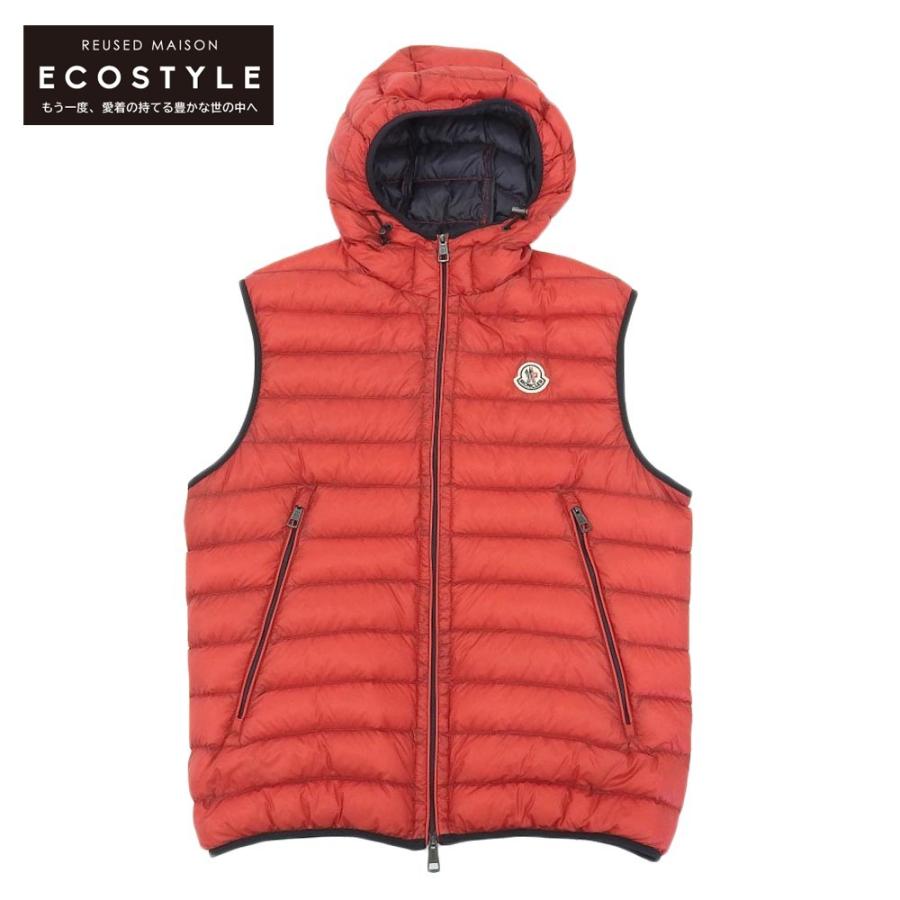 MONCLER 赤 ダウンベスト LONGUE SAISON