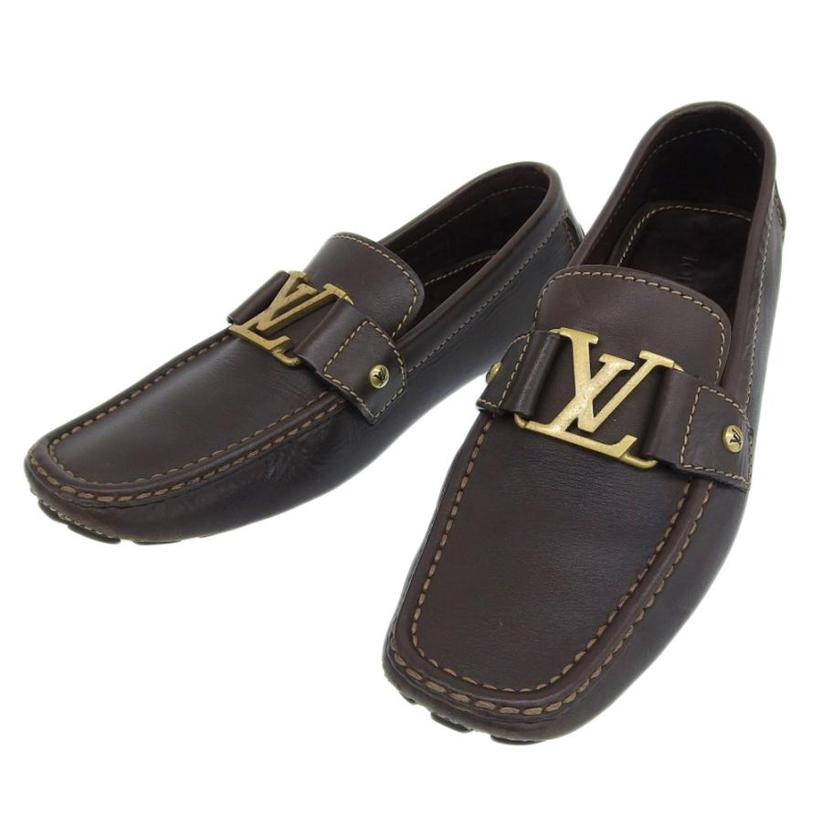 ルイヴィトン モンテカルロ ドライビングシューズ 黒 レザー 6