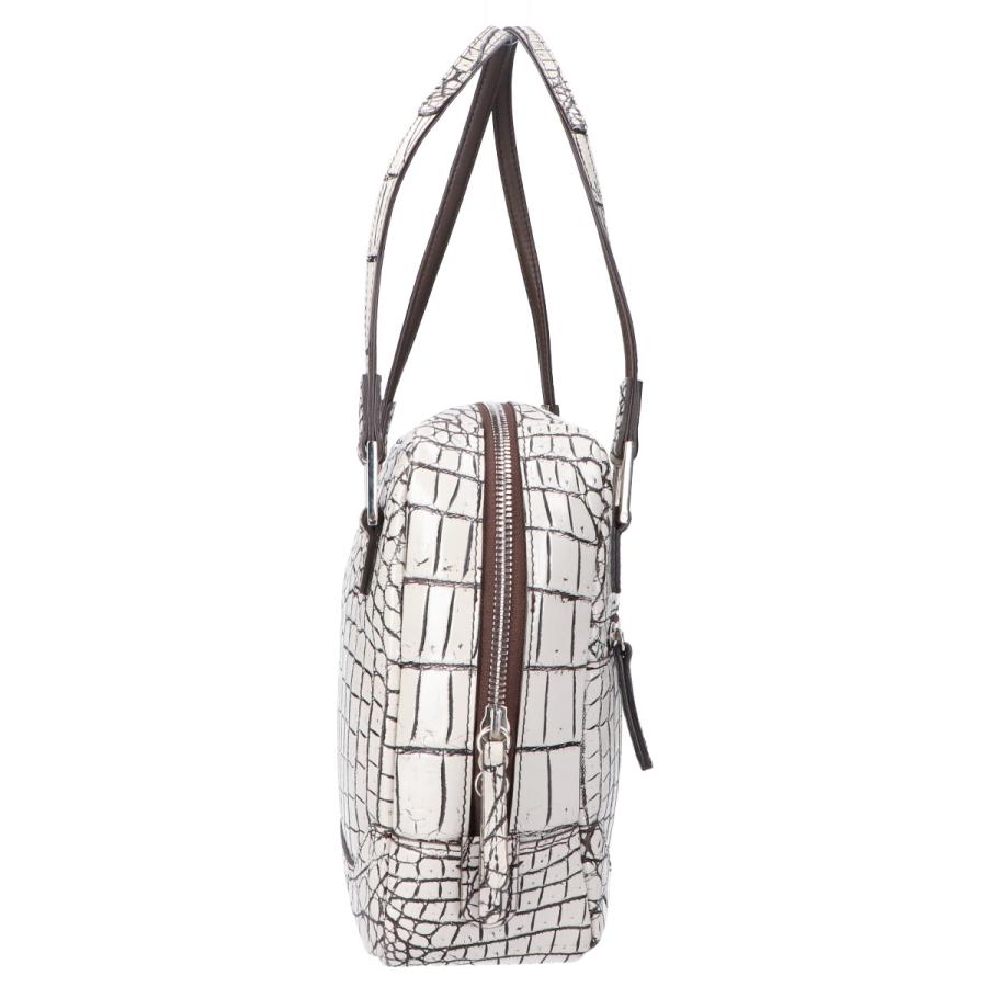 BEAUGRAND ボーグラン メジクロコダイル ハンドバッグ ホワイト