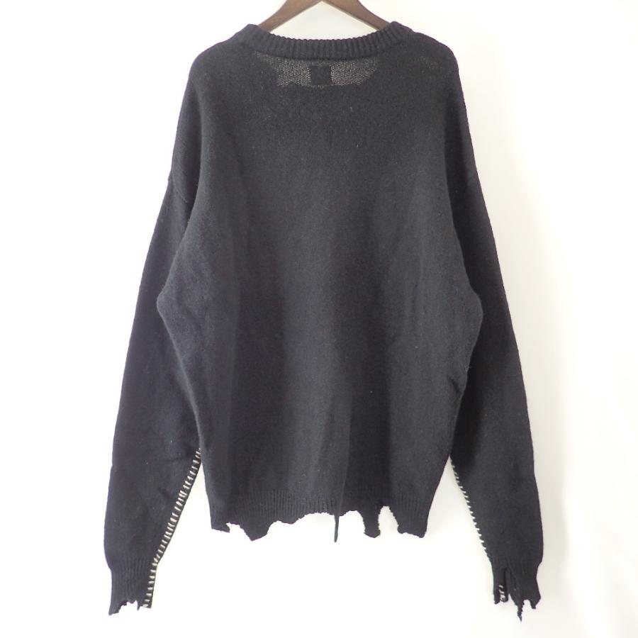 21aw saint michael ウール ダメージ ニット サイズXL 21年製 SAINT MICHAEL セントマイケル SM-A21-0000-039 SIN DAMEGE