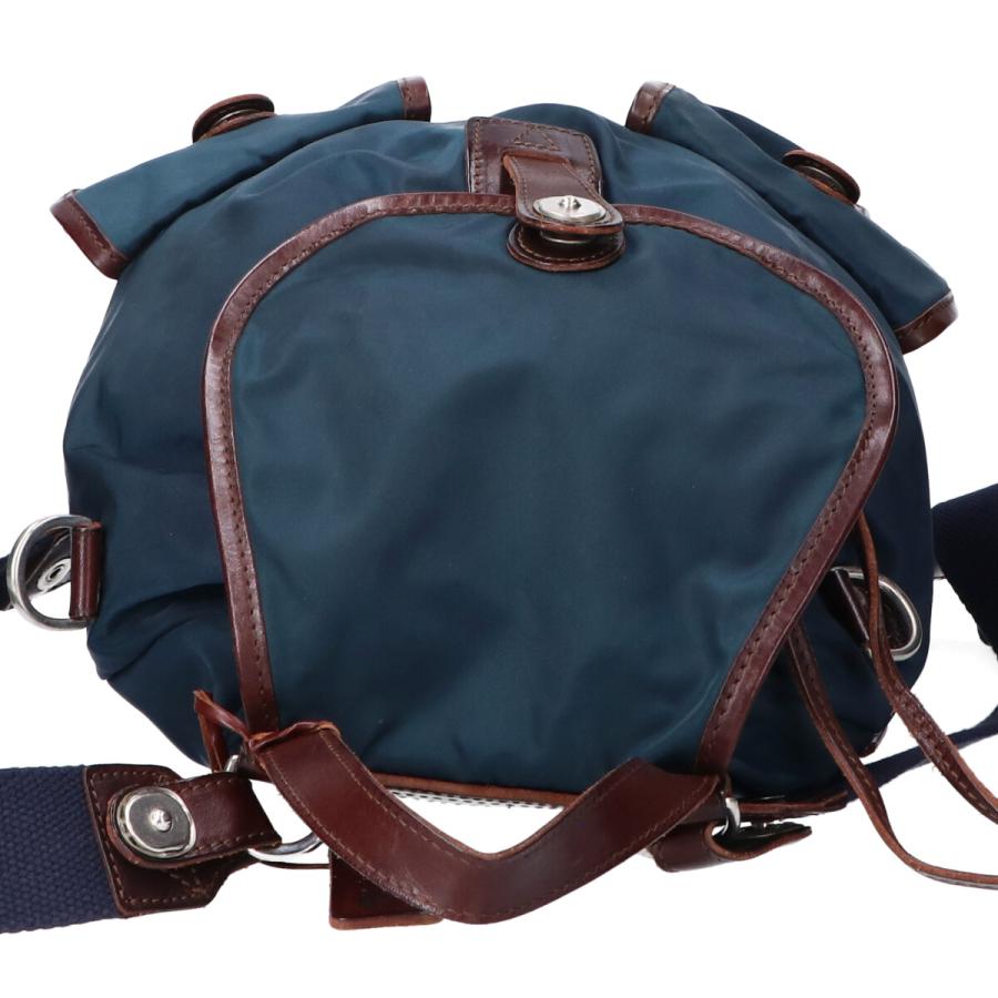 【美品】Felisi（リュック）ネイビー×ブラウン ナイロン× レザー 希少・美品】FELISI （リュック）ネイビー×ブラウン ナイロン