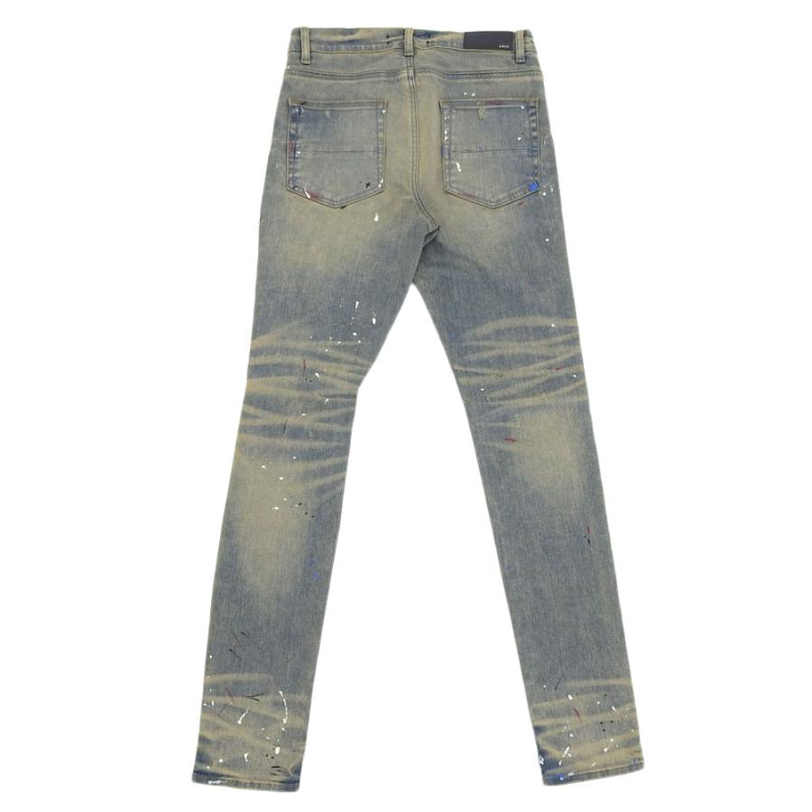 美品 AMIRI アミリ ペイント×クラッシュ デニムパンツ ボトムス メンズ