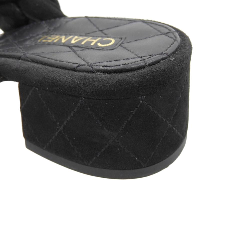 CHANEL（シャネル） チェーン×キルティング スエード サンダル