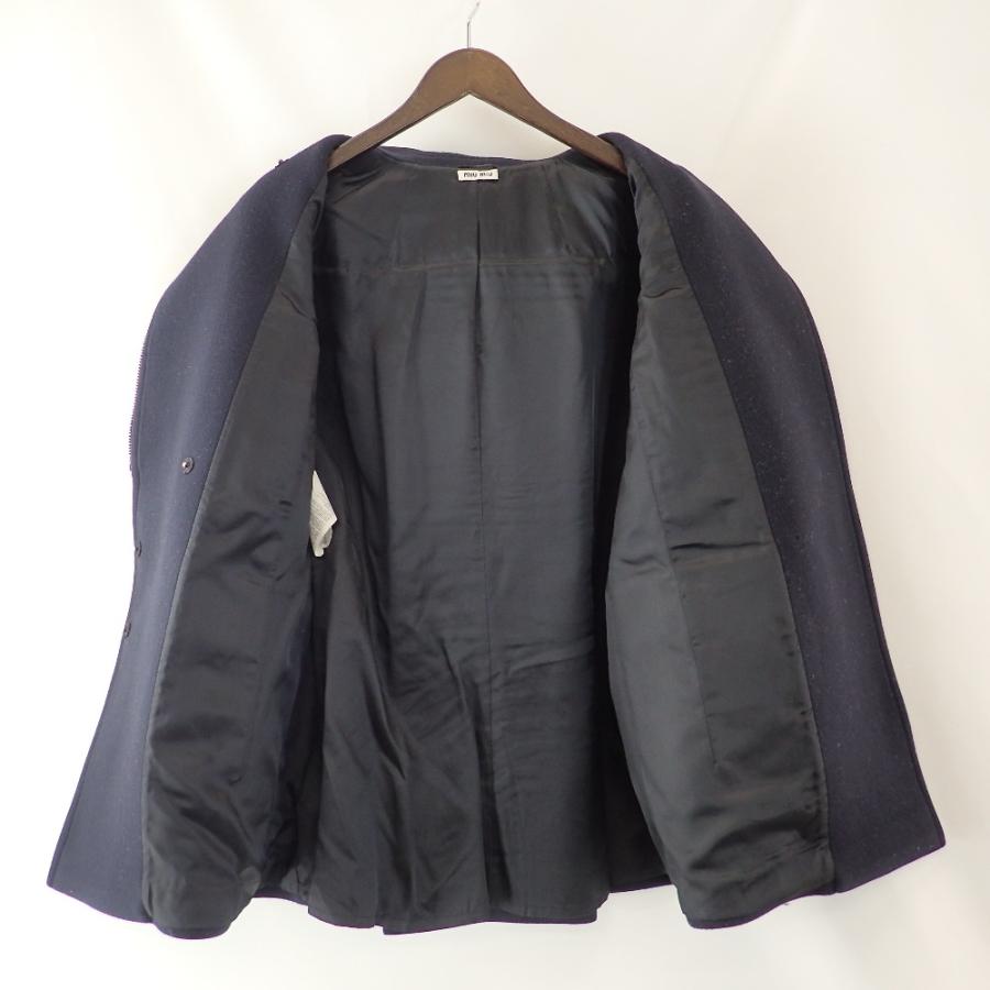 miumiu コート ネイビー 2024-2025 AW MiuMiu(ミュウミュウ) コート(レディース) - 海外通販のBUYMA