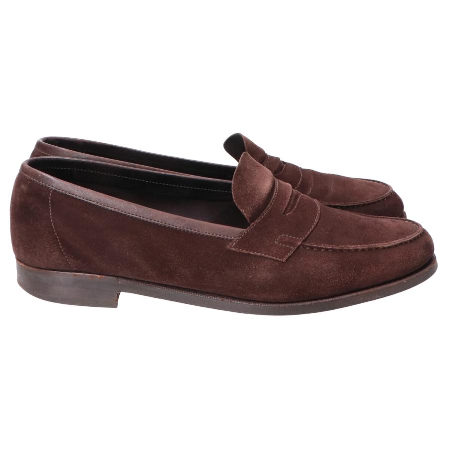 d0303 新品同様 エドワードグリーン スエード ローファー 7 茶 エドワード・グリーン ピカデリー|PICCADILLY DARKOAK ローファー