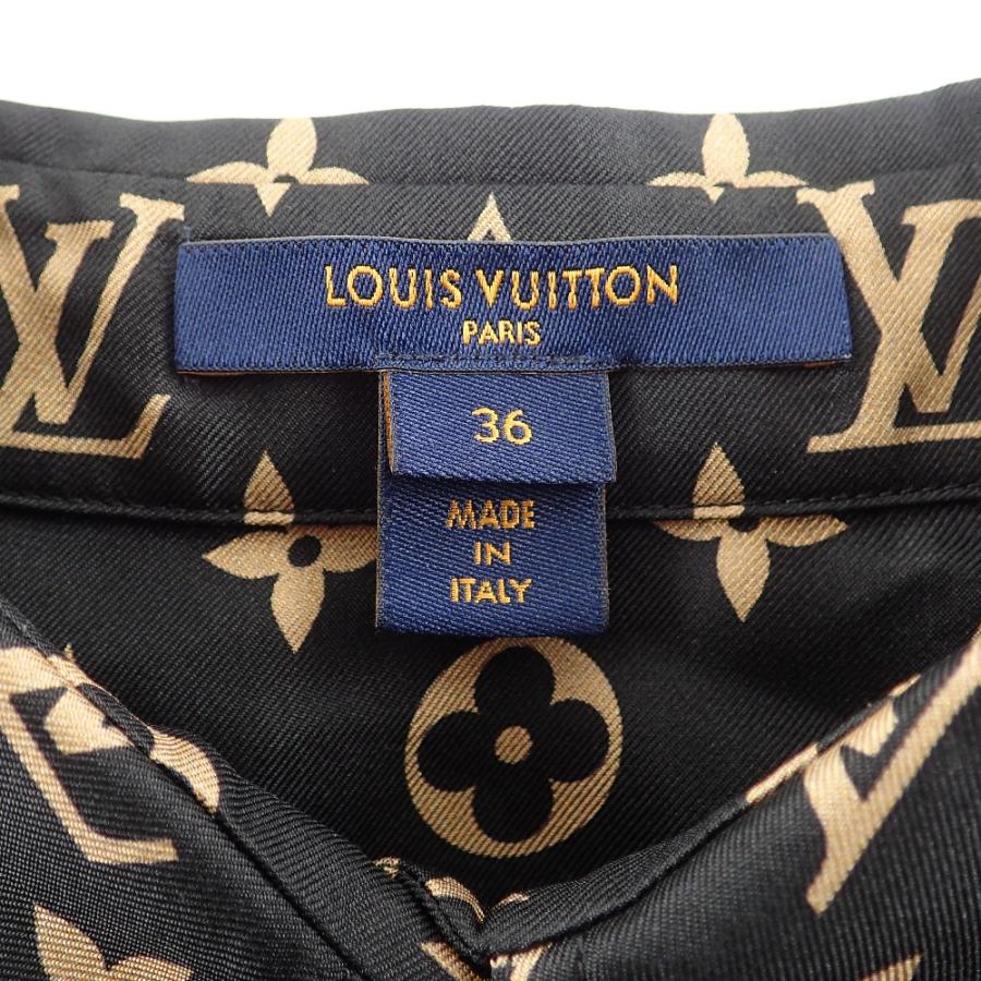 ルイ・ヴィトン22AW ミックスモノグラム マスキュリンシャツブラック LOUIS VUITTON - LOUIS VUITTON シャツ ミックスモノグラム
