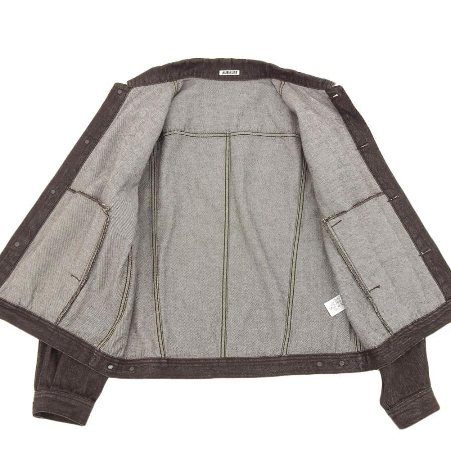 美品 AURALEE オーラリー A21AB03DM WASHED HARD TWIST DENIM BLOUZON