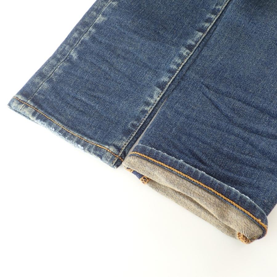 美品/ AMIRI アミリ USA製 MX1 クラッシュ/レザーリペア加工 スリム
