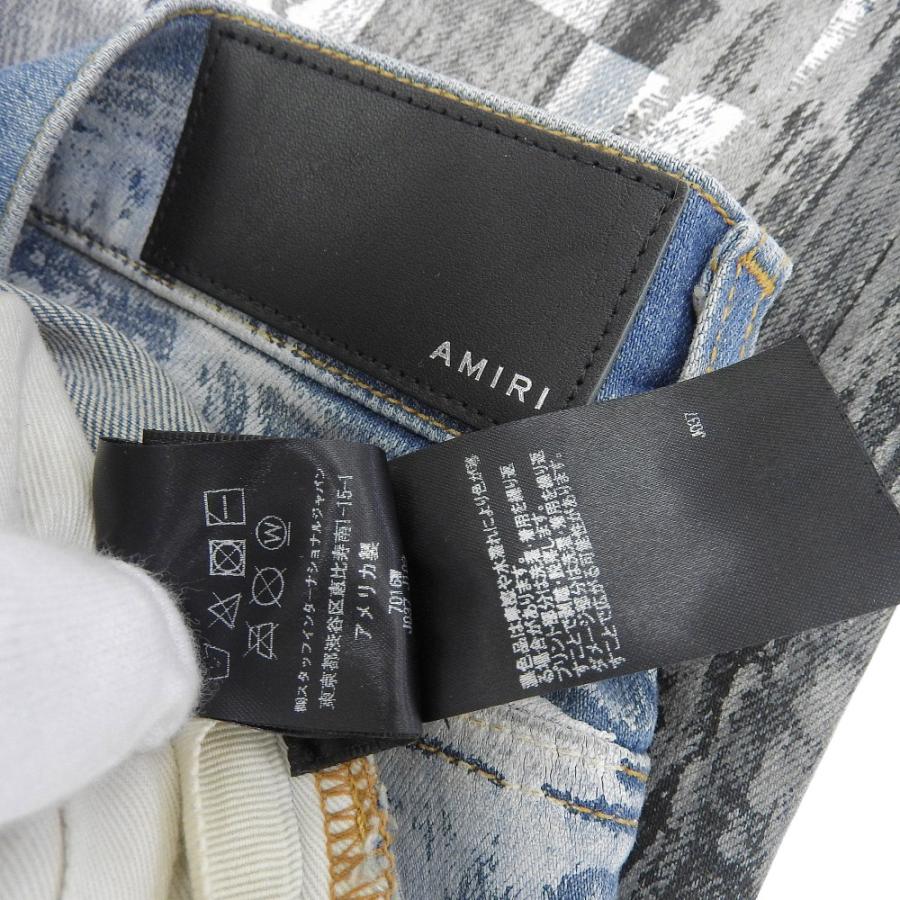 美品 Amiri アミリ ×WesLang Sketch Printed Skinny Jeans ジーンズ 