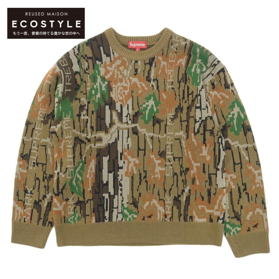 SUPREME 22AW Trebark Camo Sweaterニット Supreme（シュプリーム） 美品 22AW ブラウン Trebark Camo Sweater