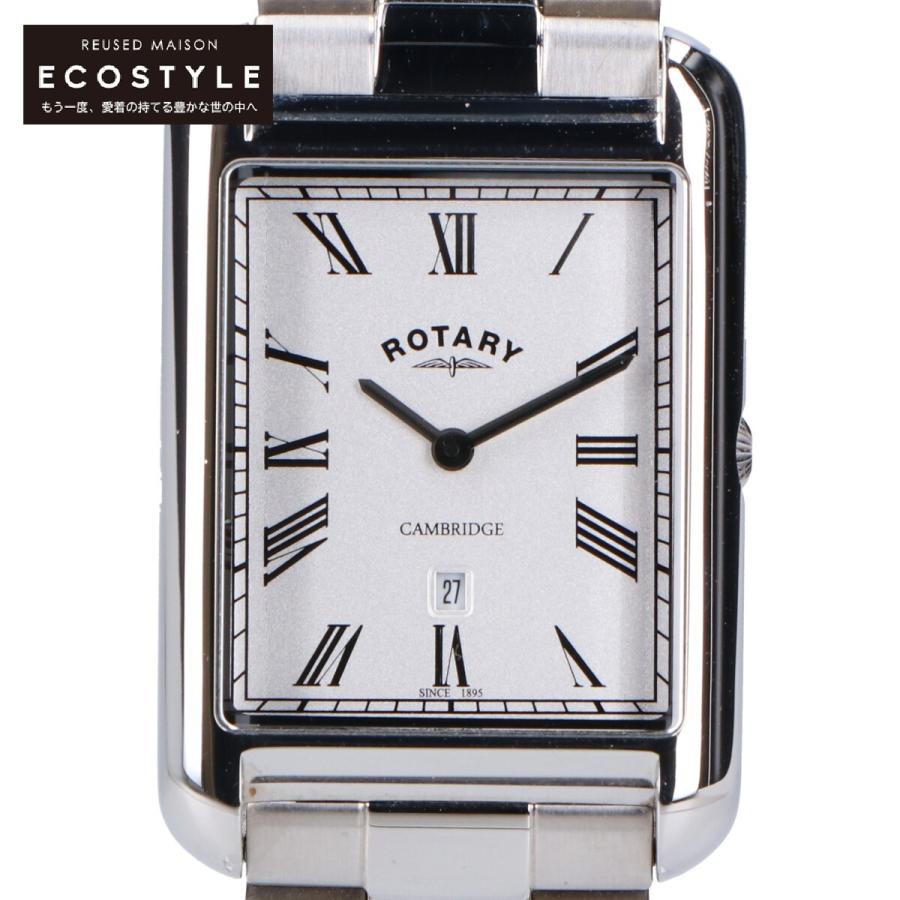 【超希少】　ロータリー　GB05280 ケンブリッジ　シルバー　トノー　箱付 超希少】ロータリーGB05280 ケンブリッジシルバートノー箱付