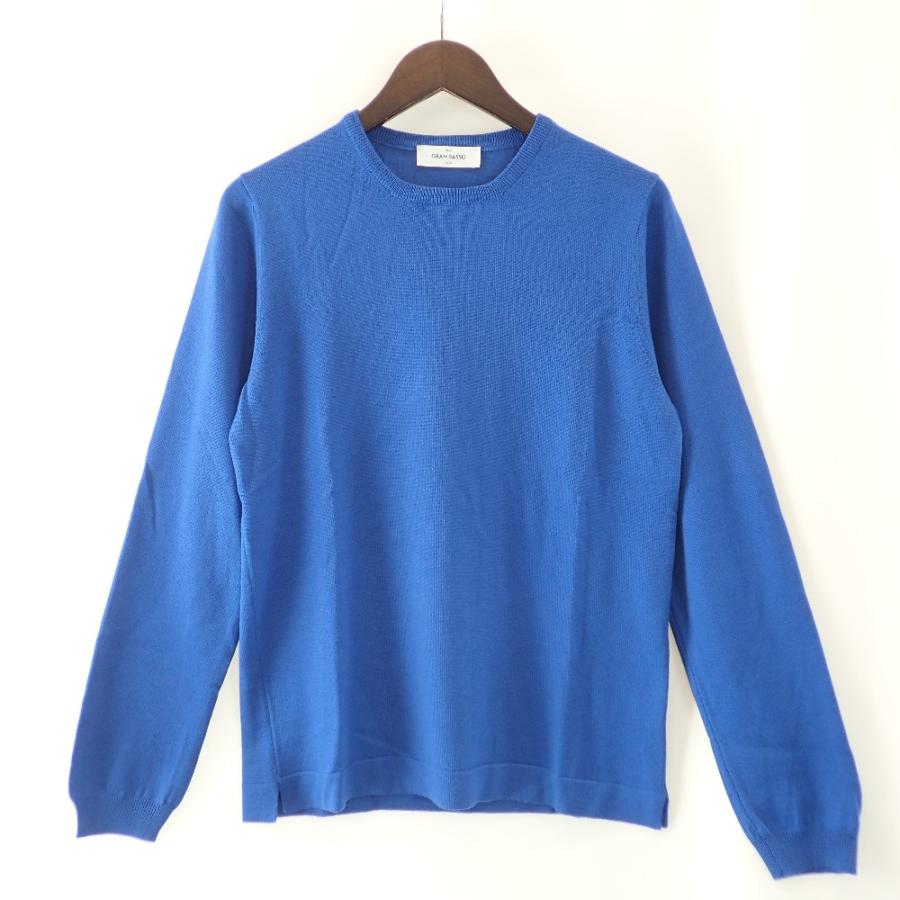 美品/ GRAN SASSO グランサッソ 57136 12ゲージウールソリッドクルー 