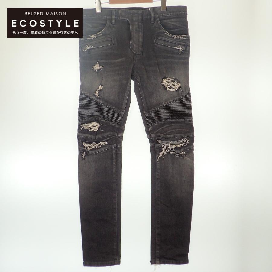 BALMAIN バルマン W7H9551T020D ダメージ スキニーパンツ BALMAIN バルマン W7H9551T020D ダメージ スキニーパンツ
