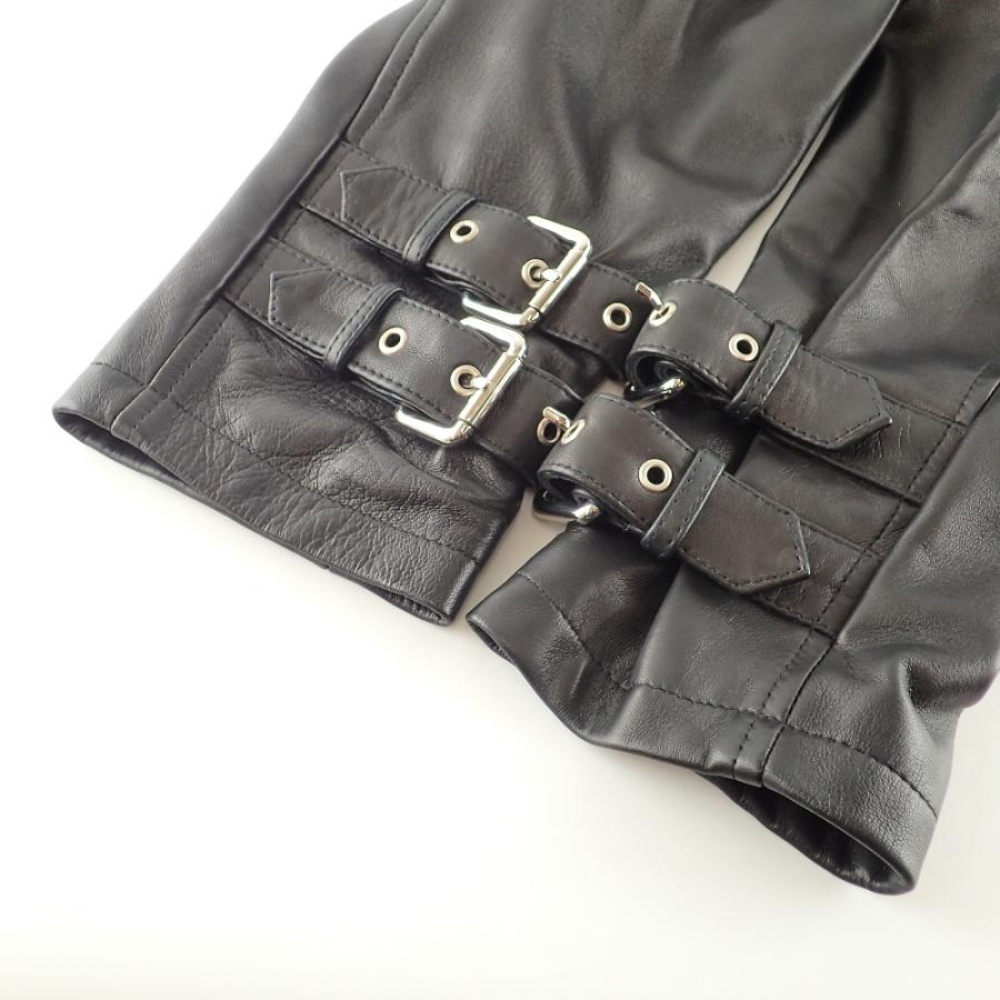 CINQUANTA チンクアンタ I-704 ブラック ラムレザー ダブルライダース