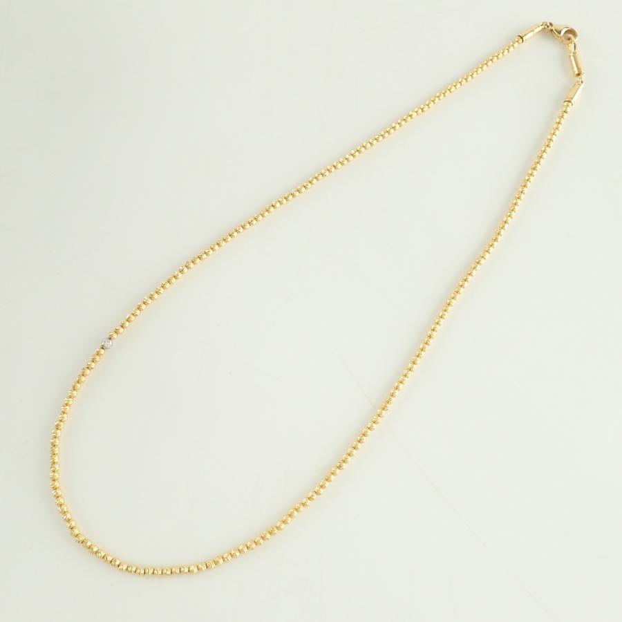 美品/ SJX 5ZN0023 K18×Pt950 0.04ctダイヤモンド S グリッター