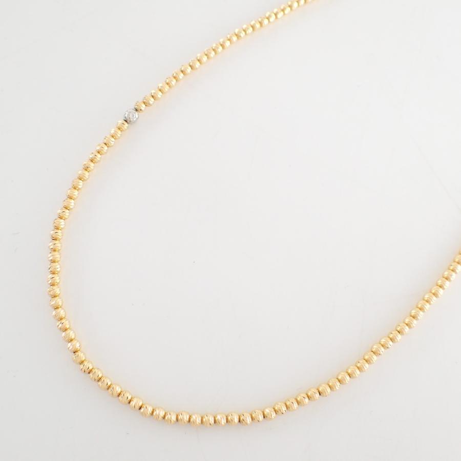 美品/ SJX 5ZN0023 K18×Pt950 0.04ctダイヤモンド S グリッター