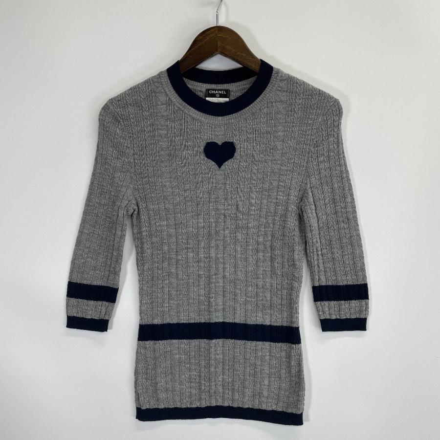 CHANEL（シャネル） P52444K06738 グレー×ネイビー ハートデザイン 