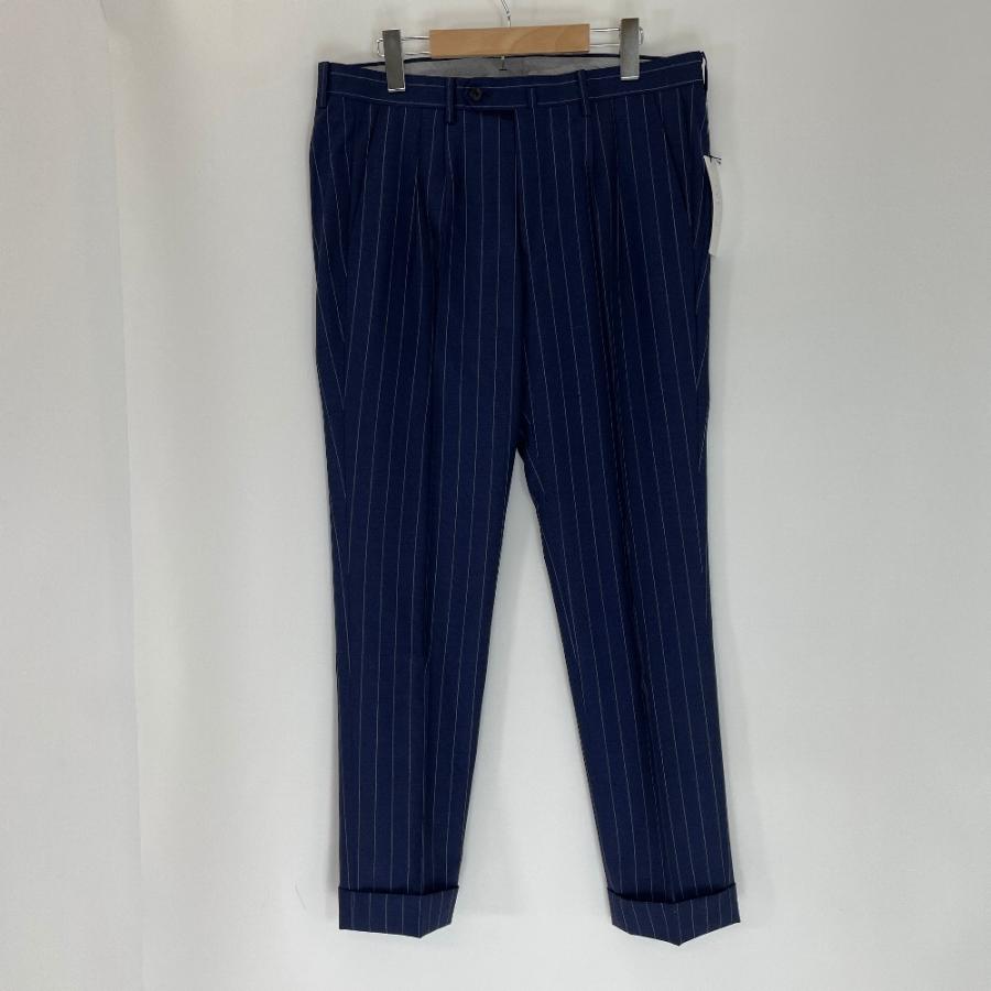 美品☆【スーツカンパニー】カノニコ生地　ネイビーストライプ　背抜き　170 6d THE SUIT COMPANY スーツカンパニー ×カノニコ ネイビー ストライプ