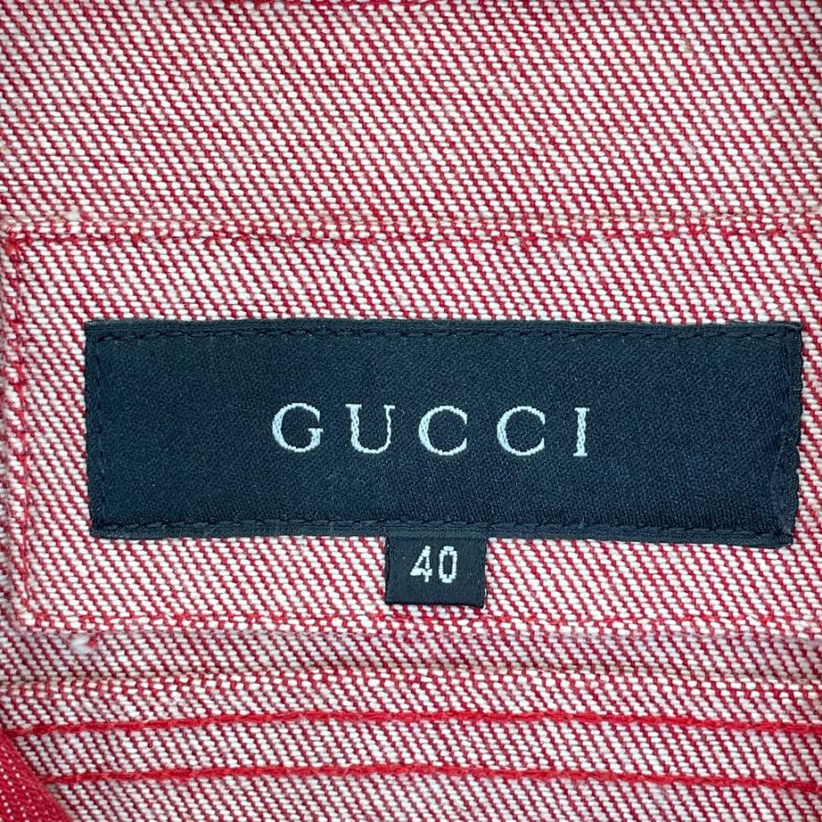 GUCCI / Gジャン/44/コットン/RED/無地/207-1164-4121 GUCCI（グッチ） 207-1164-4121 レッド デニムジャケット レッド 40