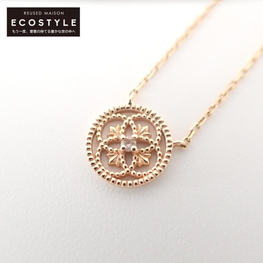 アガット ネックレス ペンダント 透かし K18 K14 ダイヤ ゴールド