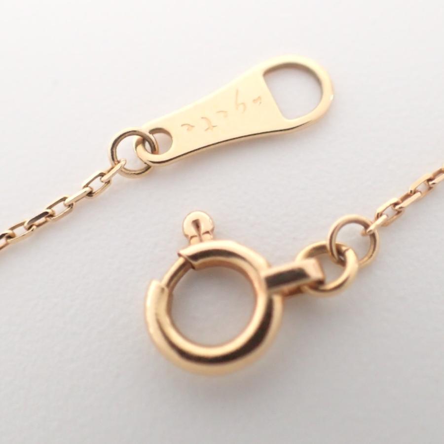 agete（アガット） 美品 B211625 K14 0.01ダイヤモンド 透かしラウンド