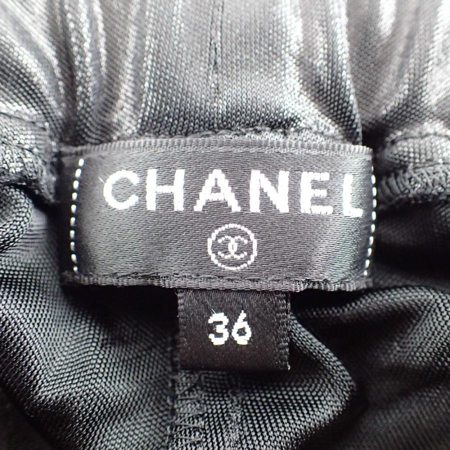 CHANEL シャネル 19SS P60769V43225 ブラック VISCOSE ロングパンツ 