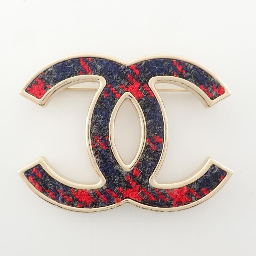 CHANEL（シャネル） 新品同様 B22K ツイード CCココマーク ブローチ 