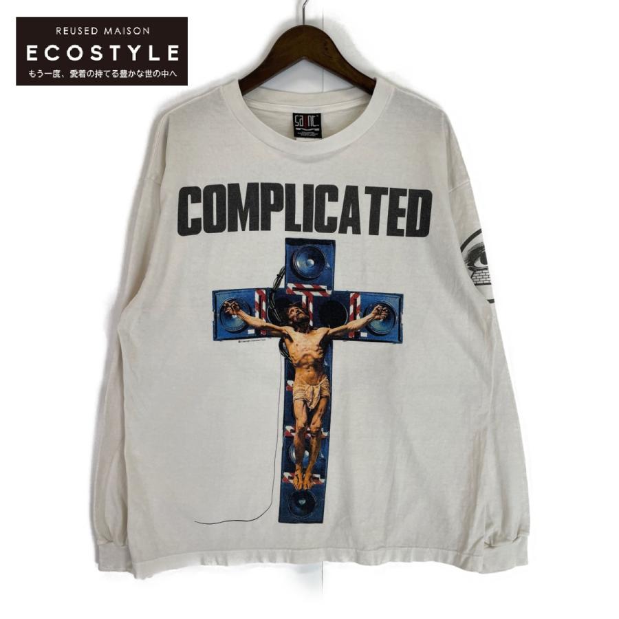 SAINT MICHAEL セントマイケル SMA230000C19 白 KK_LS TEE / COMPLICATED ホワイト L