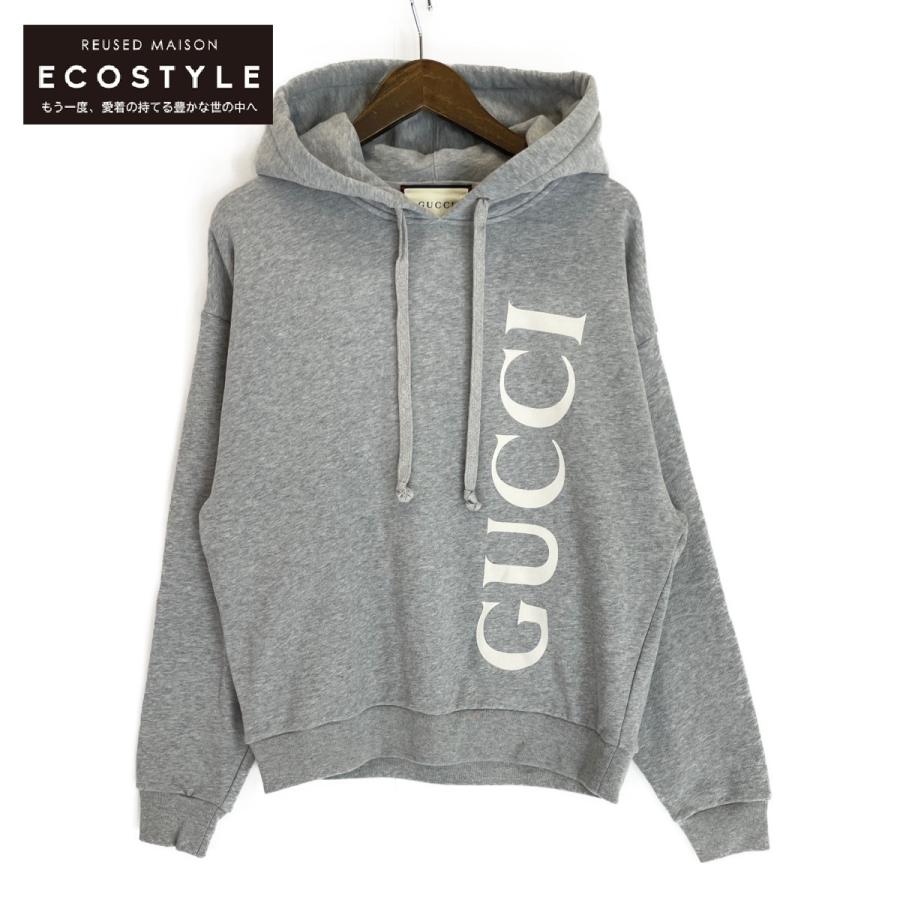 GUCCI 美品/国内正規 グッチ 604974 XJB1D ロゴプリント プルオーバー  