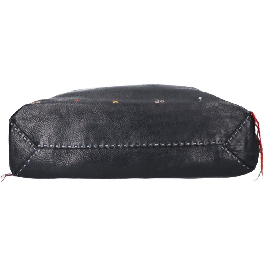 HENRY CUIR アンリークイール 自転車刺繍 レザー 本革 トートバッグ