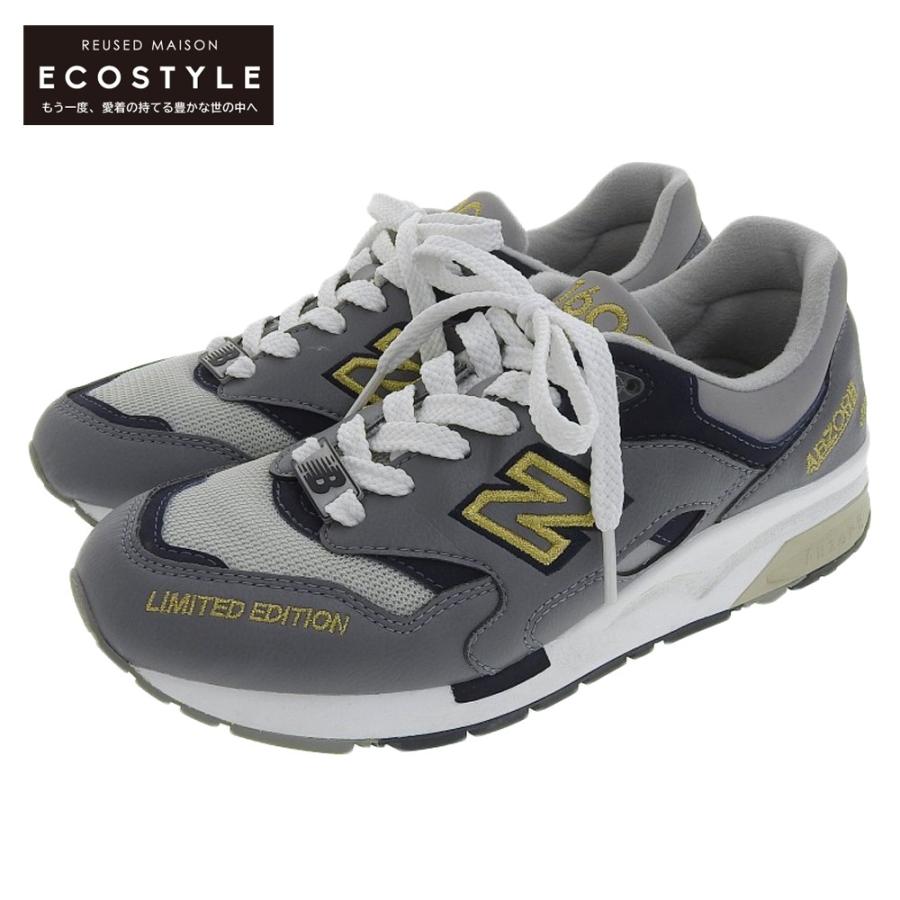 美品 NEW BALANCE ニューバランス スニーカー シューズ メンズ グレー 