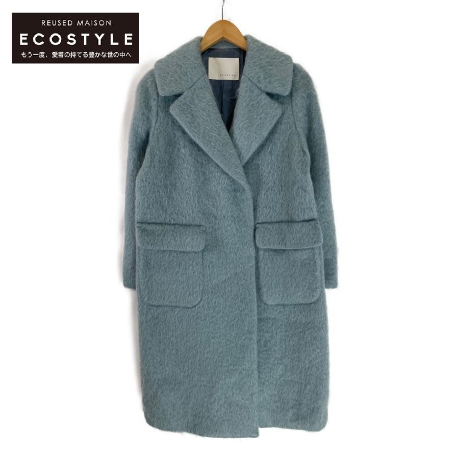 ESTNATION エストネーション 20AW ブルー モヘアシャギーロングコート 