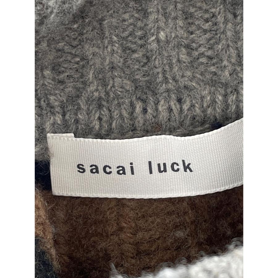 美品/ sacai luck サカイラック 14AWLU771 ノルディック柄 ウール