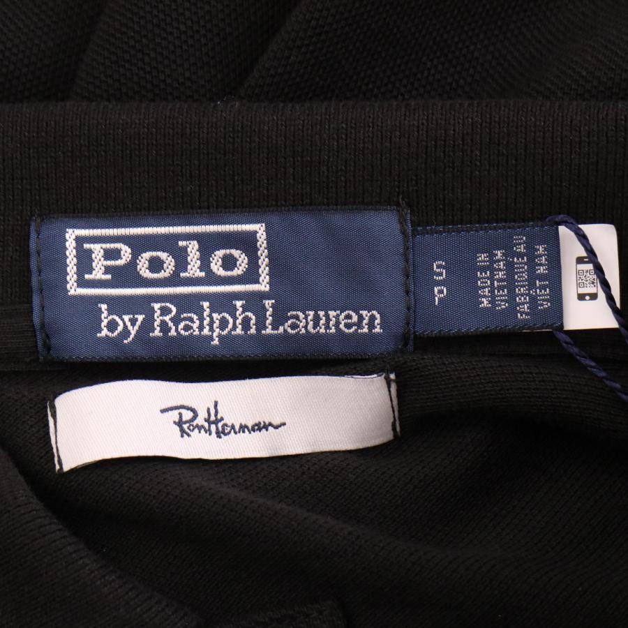 【極美品】 POLO RALPH LAUREN ポロ ラルフローレン ｘロンハーマン ポロシャツ ブラック S トップス コットン メンズ 