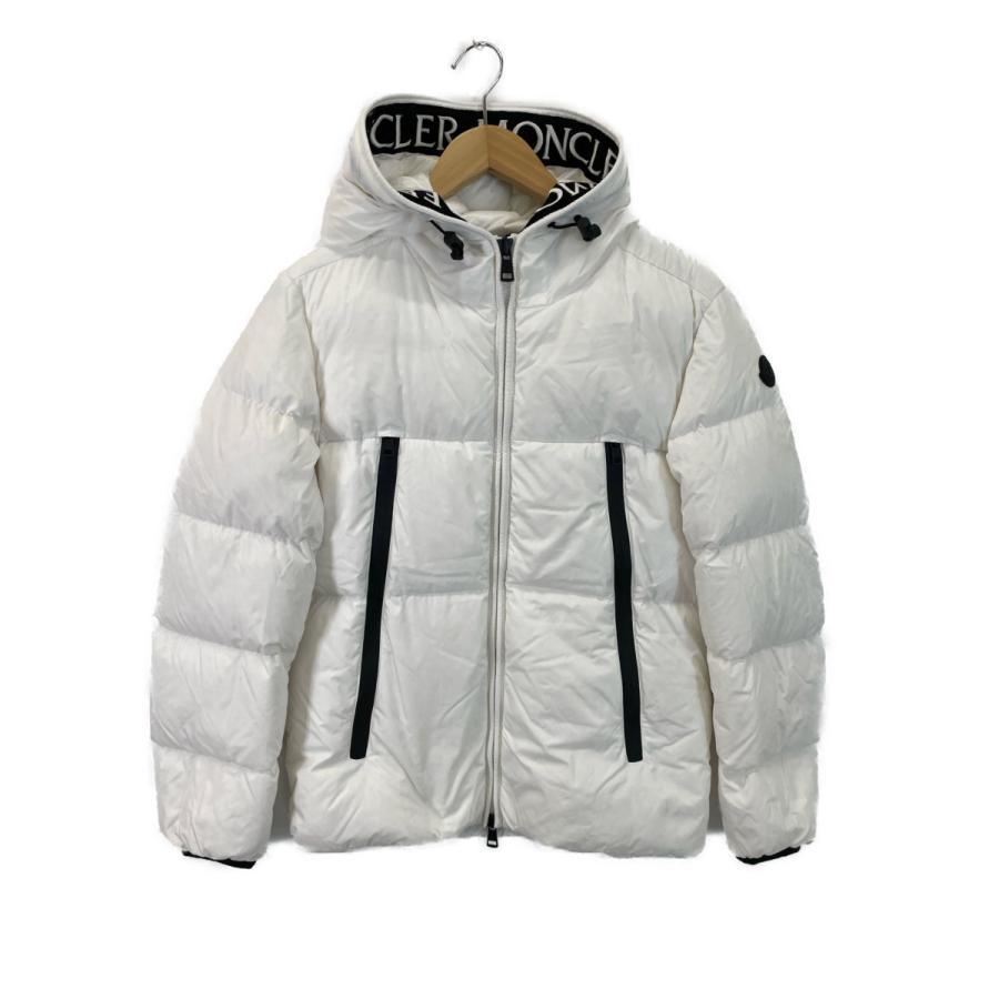 モンクレール★MONTCLA(モンクラ)フーデッドダウン★美品★ホワイト★1 MONCLER（モンクレール） 美品/国内正規 MONTCLAモンクラ 内側ロゴ刺繍