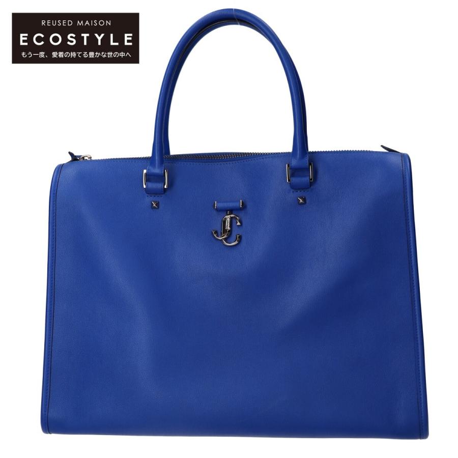 美品 JIMMY CHOO ジミーチュウ WEBB TOP HANDLE ファイングレイニー