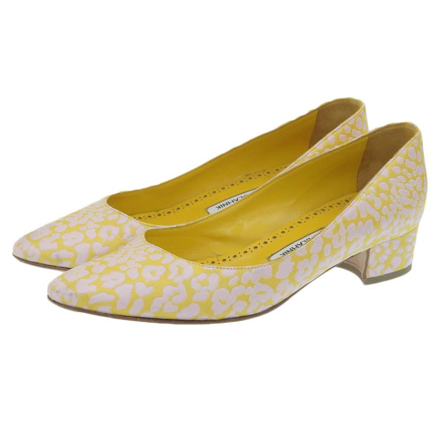 MANOLO BLAHNIK（マノロブラニク） ジャガード チャンキーヒール