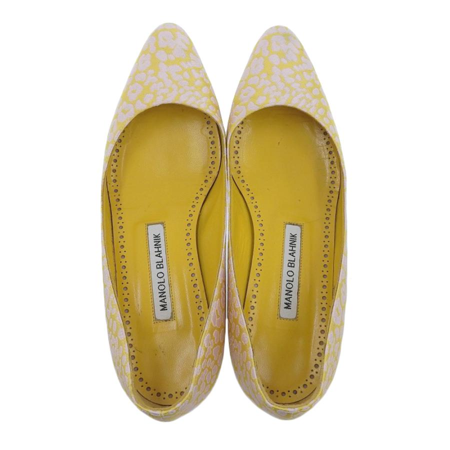 MANOLO BLAHNIK（マノロブラニク） ジャガード チャンキーヒール