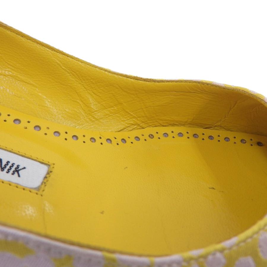 MANOLO BLAHNIK（マノロブラニク） ジャガード チャンキーヒール