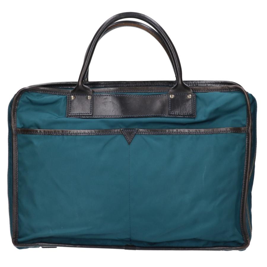 【フェリージ】ブリーフケース　1993　ビジネスバッグ ナイロン　レザー　緑 Felisi フェリージ 1993 ナイロン/レザー ブリーフケース グリーン