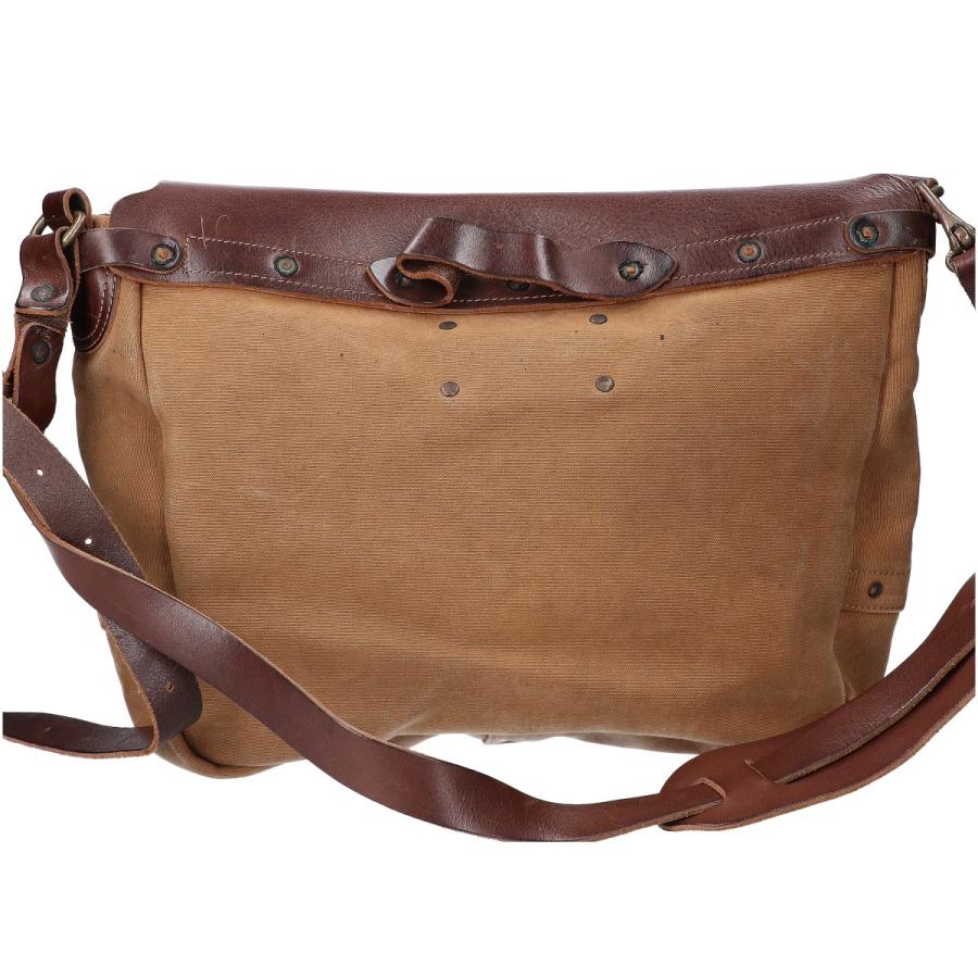 RRL ダブルアールエル CS/LTR MAIL BAG レザー/キャンバス RRL ダブルアールエル CS/LTR MAIL BAG レザー/キャンバス