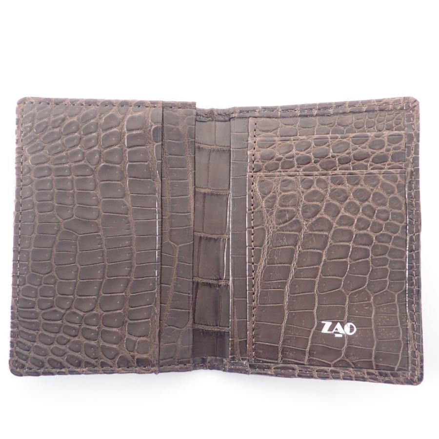 美品 ZAO ザオー マットスモールクロコ ポロサス 名刺入れ / カード
